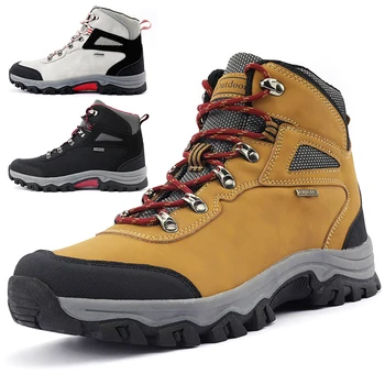 Yeni Erkekler Artı Boyutu yürüyüş ayakkabıları Su Geçirmez Woodland Avcılık Çizmeler Yüksek Woodland iş ayakkabısı Açık Eğlence Yürüyüş Balıkçılık Sneaker 0