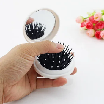 Youhaken Karahindiba Bitki Çanta Ayna Seyahat Cep Aynası Masaj Tarak Makyaj El makyaj masası aynaları kadınlar espelho 4