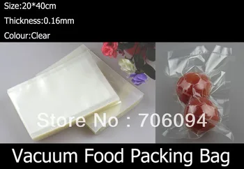 100 adet 20 * 40cm Vakum Gıda Plastik Ambalaj Poşeti, gıda için plastik Torba, Plastik Ambalaj Poşeti