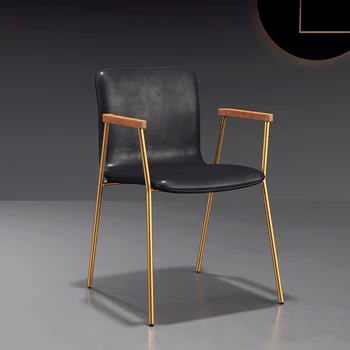 Tasarımcı Deri Yemek Sandalyesi Cafe Bireysel Koltuk Makyaj Bilgisayar Yemek Sandalyesi Kuaför Salonu Silla Ev Eşyaları YY50DC 3