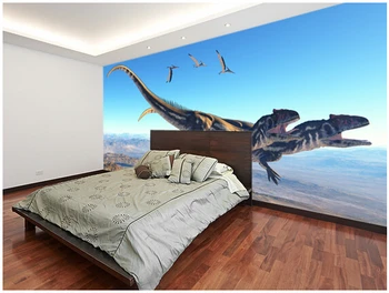 Custom papel DE parede infantil. Allosaurus Dağ duvar çocuk odası oturma odası TV duvar su geçirmez duvar kağıdı 2
