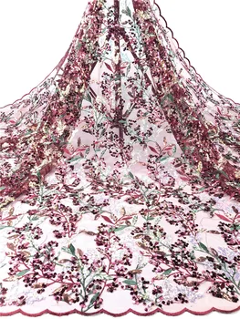 Moda Elbise Tasarım Kumaş Payet Nakış Fransız Örgü Dantel Afrika Payet Dantel Kumaş Elbise Düğün İçin Moda Kumaş Tasarımı