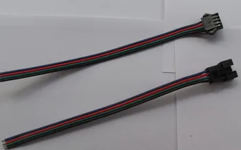 Yeni 50 çift 3pin 4pin 5pin Erkek ve Dişi RGB RGBW Bağlayıcı Tel Kablo SMD LED Şerit 2
