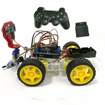 Kontrol İzleme Engellerden Kaçınma 4WD Arduino Robot Araba Şasi Kiti Kurulu + Motor Sürücü Kalkanı Kurulu Dıy Tekerlekli 2