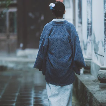 Kadın Kış Japon Tarzı Kimono Tüy Örme Ceket Bluz Peluş Sıcak High-End Dantel Hırka 4