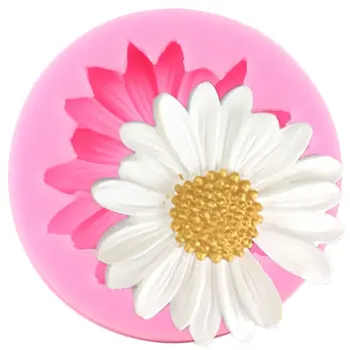 Papatya Papatya Çiçeği Silikon Kalıpları Araba Aromaterapi Epoksi El Yapımı Sabun Mum Kalıp Çikolata Fondan Kek Dekorasyon Araçları 1