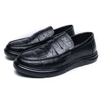 DAFENP Moda Klasik Modern Resmi erkek resmi ayakkabı erkek makosen ayakkabı gerçek deri erkek elbise ayakkabı Adam Düğün Ayakkabı 38-45 1