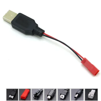 RC USB Şarj 3.7 V Lityum pil şarj cihazı kablo USB JST / SM / Futaba Fiş İçin 3Rc Drone Quadcopter 1
