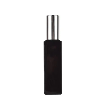 100 adet 20ml Siyah Parfüm Cam Sprey Şişesi Doldurulabilir Boş Örnek Şişeleri İnce Cam Test Şişeleri 3