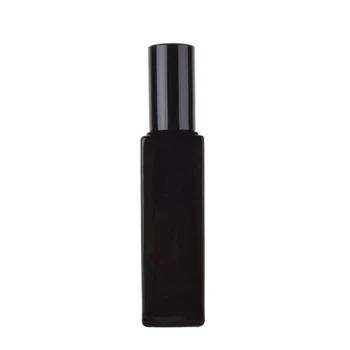 100 adet 20ml Siyah Parfüm Cam Sprey Şişesi Doldurulabilir Boş Örnek Şişeleri İnce Cam Test Şişeleri 4