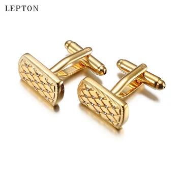 Yeni Altın Renk Kristal Kravat Klipleri Lepton Metal kravat iğnesi Erkekler için Yıldızlı gökyüzü kol düğmesi ve Kravat Klip Setleri İş Düğün 1