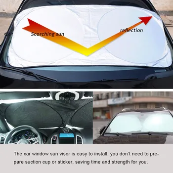 UV Koruma Kalkanı Evrensel Ön Arka Araba Pencere Güneşlik Güneş Gölge Siperliği Cam Kapak Oto araba güneşliği Anti Kar Buz