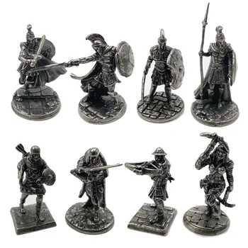 Antik Spartan Roma Askerler Figürler Minyatürleri Vintage Metal Askerler Modeli Heykeli Masaüstü Süs Hediye 2