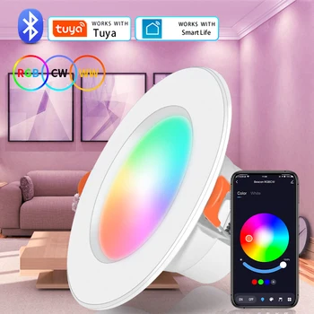 LED Downlight 3 ton Karartma Gömme LED tavan lambası Desteği Tuya Bluetooth veya IR Uzaktan Kumanda Oturma Odası Bar Sayacı