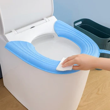 Ev Tuvalet koltuk minderi Su Geçirmez Kolay Temizlenebilir Tuvalet koltuk minderi Kolları ile Tüm Oval klozetler