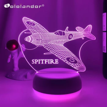 Özel 3D Lamba Uçak Hologram Bebek Gece Lambası Serin Adı Özelleştirme Gece Lambası masa lambaları Masa Dekorasyon Başucu Lambaları