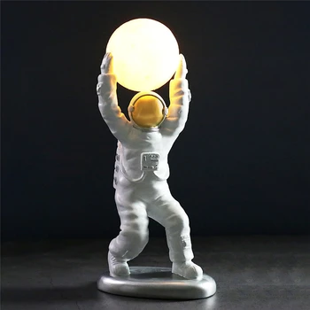 3D Baskı Astronot Ay Lambası Şarj Edilebilir LED Gece Lambası Dokunmatik Sensör Lambaları LED Ev Dekor Astronot odası dekorasyon ışıkları 1