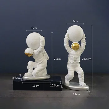3D Baskı Astronot Ay Lambası Şarj Edilebilir LED Gece Lambası Dokunmatik Sensör Lambaları LED Ev Dekor Astronot odası dekorasyon ışıkları 4