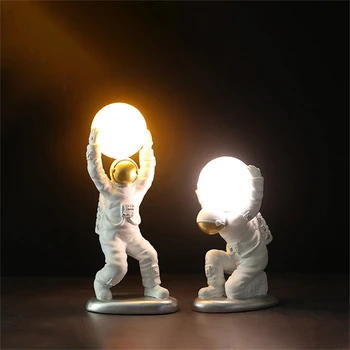 3D Baskı Astronot Ay Lambası Şarj Edilebilir LED Gece Lambası Dokunmatik Sensör Lambaları LED Ev Dekor Astronot odası dekorasyon ışıkları 5