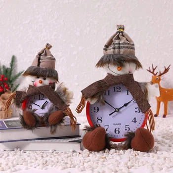 Noel Kardan Adam Süs Saat El Sanatları Noel Süslemeleri çalar saat İçin Noel Ev masa süsü
