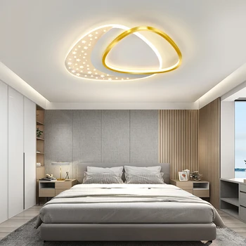Yatak odası Led tavan ışıkları Basit Sanat Ultra ince İskandinav Ins Tarzı Oturma Odası çalışma odası Lamba Kalp şeklinde Ana yatak odası lambası 1