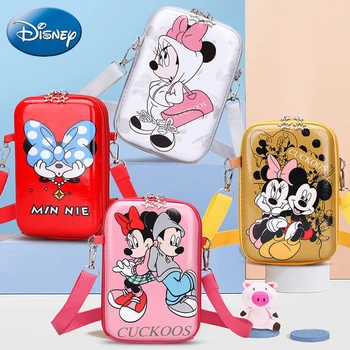 Disney 2023 Yeni Dikiş Moda Çocuklar Sırt Çantası Mickey Minnie omuzdan askili çanta Erkek Bebek Kız Anaokulu İlkokul bozuk para cüzdanı