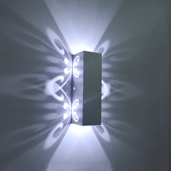 Alüminyum 2 W led ışık fikstür yukarı ve aşağı led duvar lambası batteryfly modern moda duvar ışık kapalı dekorasyon AC85-265V 1
