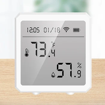 WiFi Higrometre Sensörü lcd ekran IR Denetleyici Tuya App Kontrolü Gerçek zamanlı İzleme IR Cihazı Klimalı TV Fanı 0