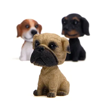 Reçine Bulldog Corgi Sway Köpek Yavrusu Modeli aksiyon figürü oyuncakları Araba Süsler diy ev dekoru Çocuk Sevimli Hediyeler Oyuncak 1