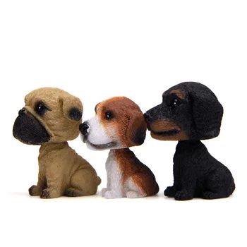 Reçine Bulldog Corgi Sway Köpek Yavrusu Modeli aksiyon figürü oyuncakları Araba Süsler diy ev dekoru Çocuk Sevimli Hediyeler Oyuncak 2