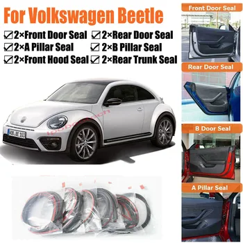 Marka Yeni Araba Kapı Contası Kiti Ses Geçirmez Kauçuk Hava Taslak sızdırmazlık bandı Rüzgar Gürültü Azaltma Fit Volkswagen Beetle İçin