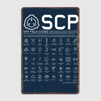 SCP MTF Alan Kodları Tarafından ToadKing07 Metal Plak Sinema Mutfak Duvar Komik Duvar Dekor Tabela Posterler Odası Dekor