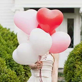 10 adet 12 inç 2.2 g Kalp Lateks Balonlar Düğün Parti dekorasyon balonu sevgililer Günü Hava Balon Çocuklar Parti Şişme Globos 4